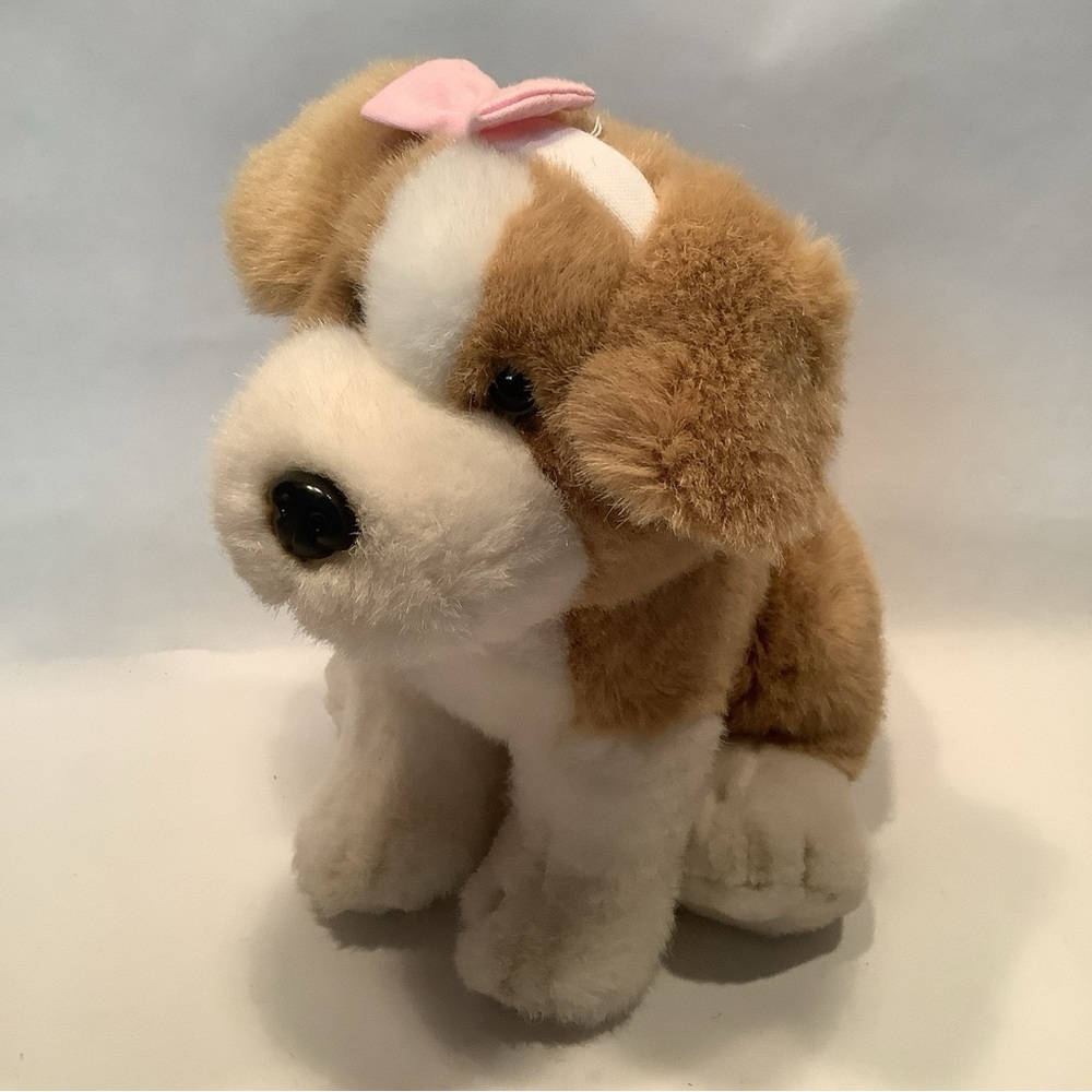 Dan Dee Collectors Choice St. Bernard Dog Plush Stuffed Toy Tan Brown Puppy 10”